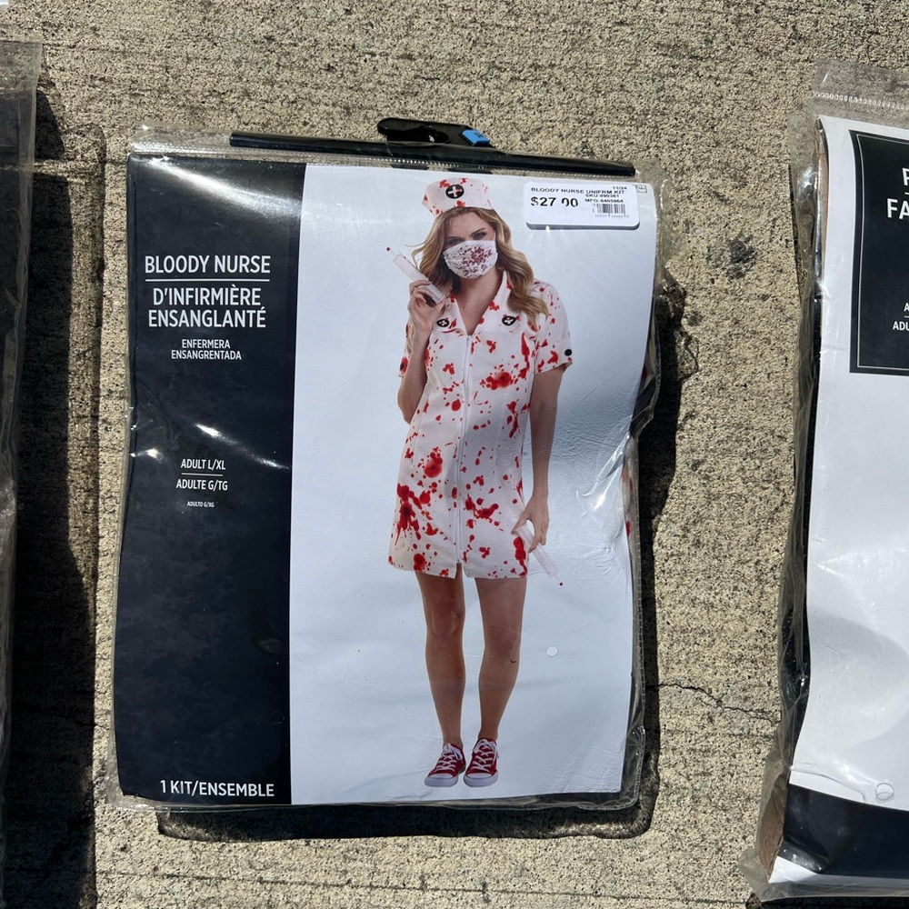 Bloody nurse halloween costume adult XL